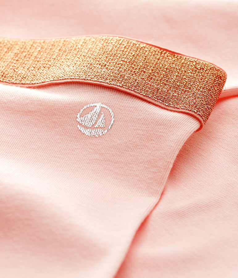 Leggings corti in jersey lycra bambina rosa