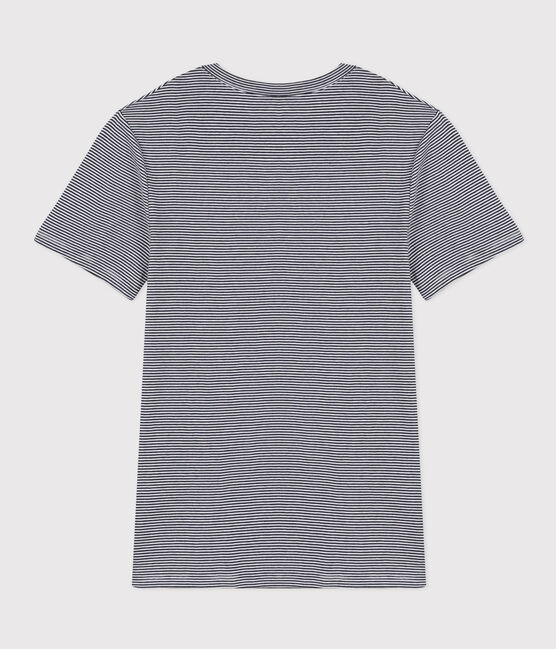 T-shirt L'ICONIQUE girocollo in cotone Donna blu SMOKING/bianco MARSHMALLOW