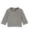 tee-shirtrigata per bebé maschio nero CITY/bianco MARSHMALLOW