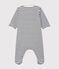 Bodyjama con zip bebè a costine bianco MARSHMALLOW/blu SMOKING