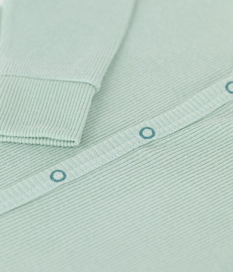 Tutina pigiama senza piedi beb&egrave; in cotone e lyocell verde