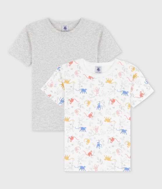Confezione da 2 t-shirt maniche corte fantasia Parigi bambino in cotone biologico variante 1