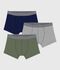 Set di boxer per bambini in cotone tinta unita multicolore