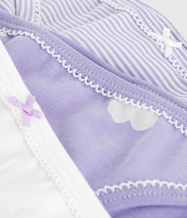 Set di slip in cotone con cuori stampati bambina multicolore