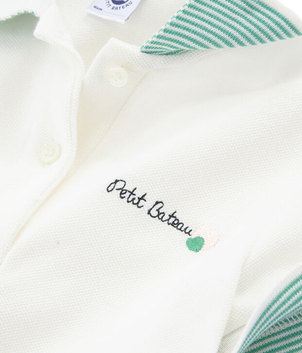 Polo manica corta bambina bianco