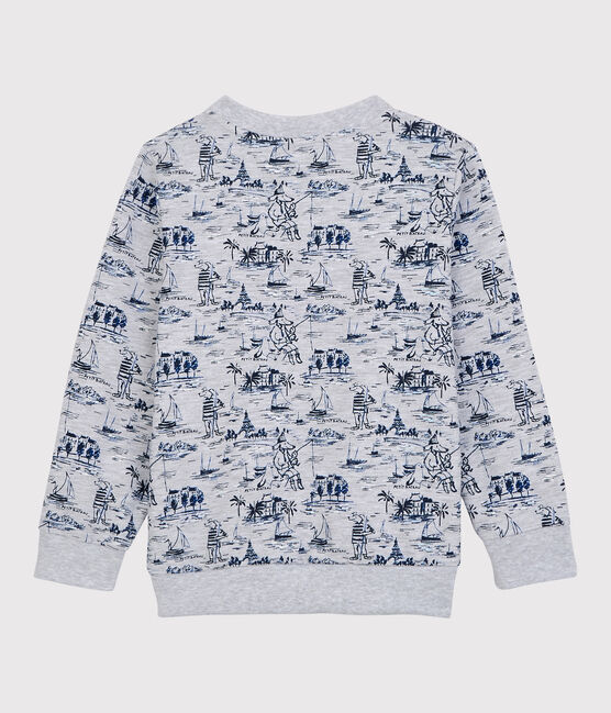 Felpa in molleton bambino grigio POUSSIERE/bianco MULTICO