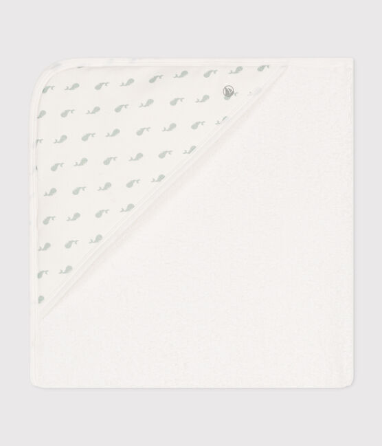 Telo bagno neonato bianco MARSHMALLOW/ HERBIER