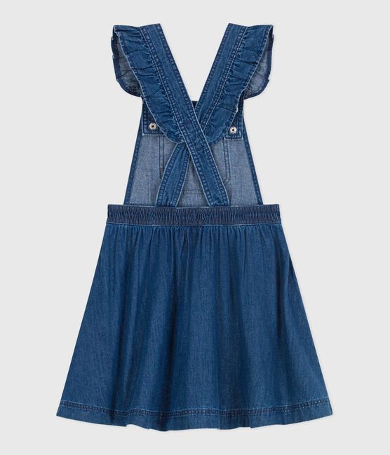 Abito salopette in denim bambina blu DENIM MOYEN