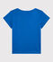 T-shirt a maniche corte in cotone bio bambina blu DELFT