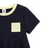 Abito bambina in jersey leggero blu Abysse
