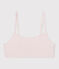 Bralette in cotone ed elastan tinta unita donna rosa FLEUR
