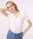 T-shirt Iconica a maniche corte a coste tinta unita donna