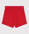 Shorts in cotone tinta unita neonato rosso AURORA
