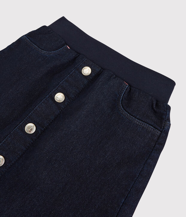 Gonna in denim bambina blu