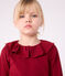 T-shirt a maniche lunghe in cotone tinta unita bambina AMARANTE