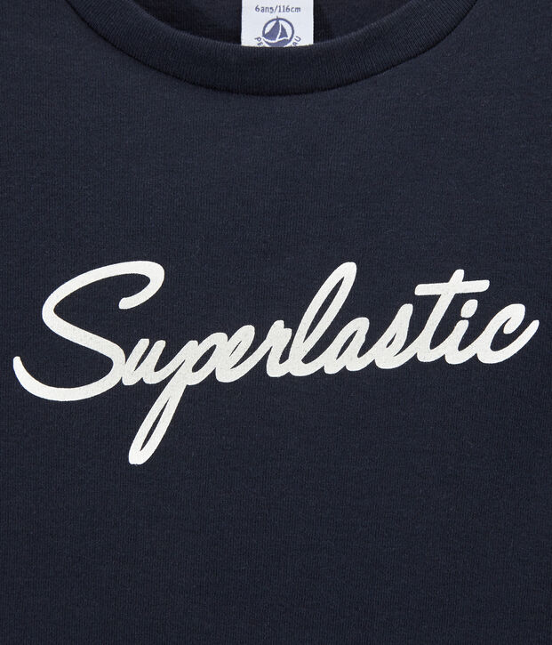 T-shirt bambino con motivo blu