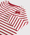 Marinière in jersey bambina bianco MARSHMALLOW/rosso TERKUIT