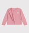 Cardigan in tessuto felpato tinta unita bambina rosa CHARME
