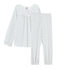 Pigiama bambina a costine bianco MARSHMALLOW/blu CONTES