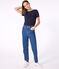 Iconica T-shirt da donna con collo da ammiraglio in cotone  blu SMOKING