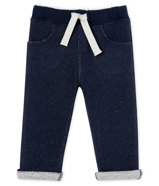 Pantalone bebè maschio in molleton blu SMOKING CN