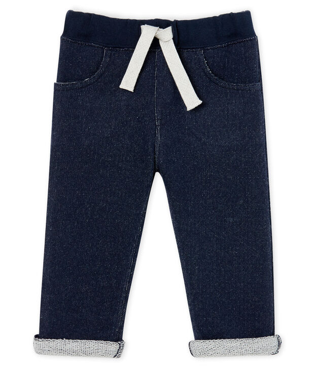 Pantalone beb&egrave; maschio in molleton blu