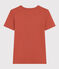 T-shirt L'ICONIQUE girocollo in cotone Donna marrone FAMEUX