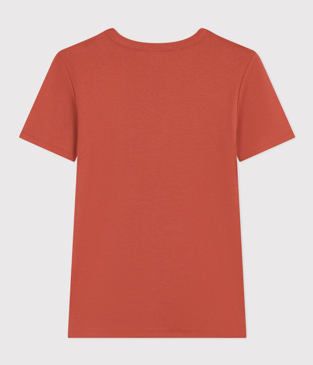 T-shirt L'ICONIQUE girocollo in cotone Donna marrone