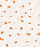 Bodyjama stampato in cotone bianco MARSHMALLOW/ ORANGE