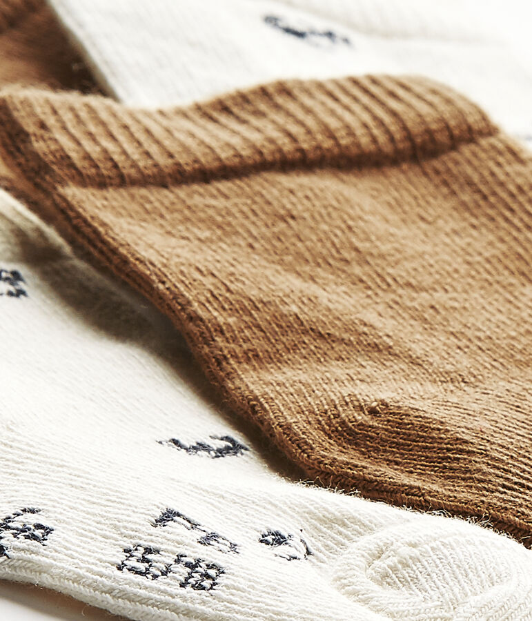 Lotto di 2 paia di calzine b&eacute;b&eacute; bambino bianco LOT