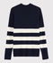 Pull marinaro in lana Donna blu SMOKING/bianco MARSHMALLOW