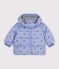Piumino in poliestere con stampa animalier neonato viola/multicolore