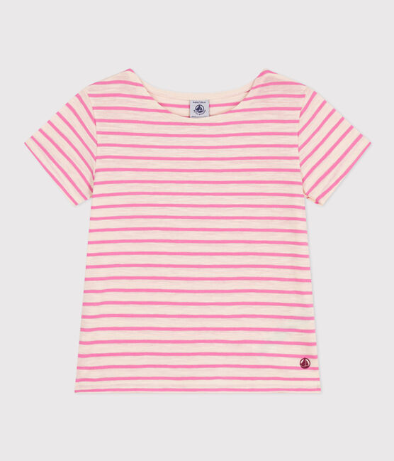 T-shirt a righe in jersey fiammato bambina AVALANCHE/ SHOCKING