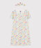 Camicia da notte bambina in cotone a fiori con corona bianco MARSHMALLOW/bianco MULTICO