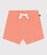 Shorts in spugna di cotone neonato