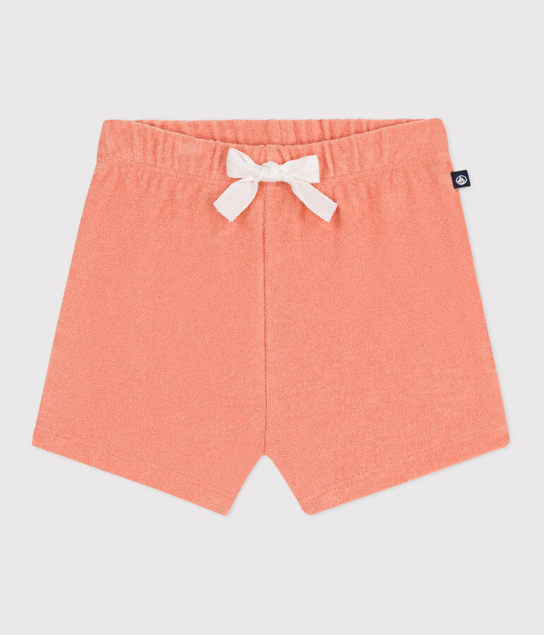 Shorts in spugna di cotone neonato arancione ABRICOT