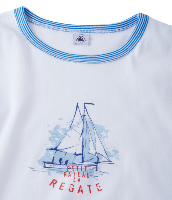 Pigiama per ragazzo con disegno bianco ECUME/blu MAJOR