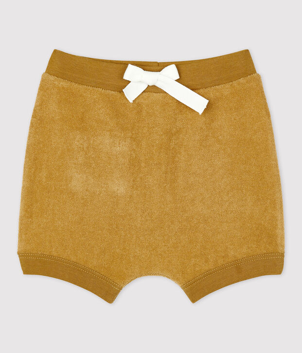 Shorts  beb&egrave; in spugna giallo