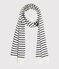 Sciarpa a righe in cotone Donna/Uomo bianco MARSHMALLOW/blu SMOKING