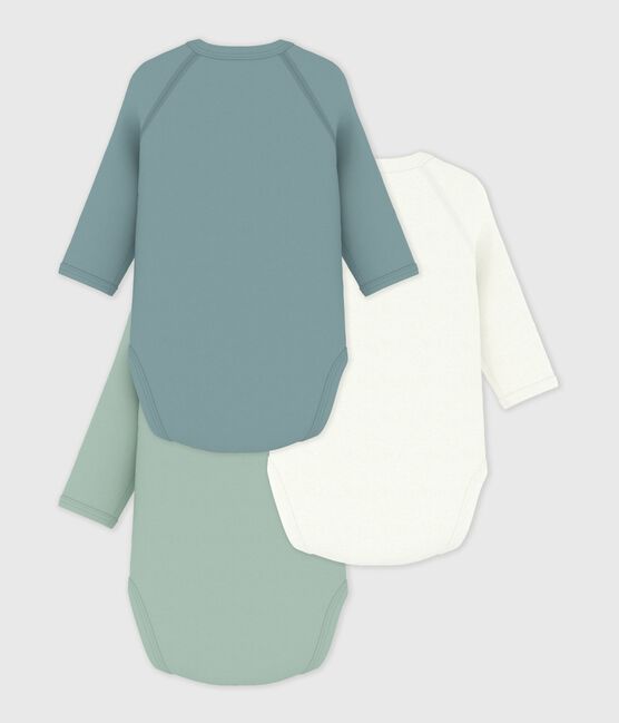 Set di body incrociati a maniche lunghe in cotone fantasia neonato variante 1