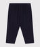 Pantaloni bebè in garza di cotone blu SMOKING