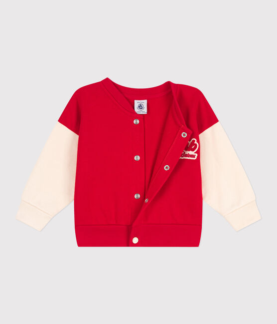 Teddy bebè in molleton rosso PEPS/bianco AVALANCHE