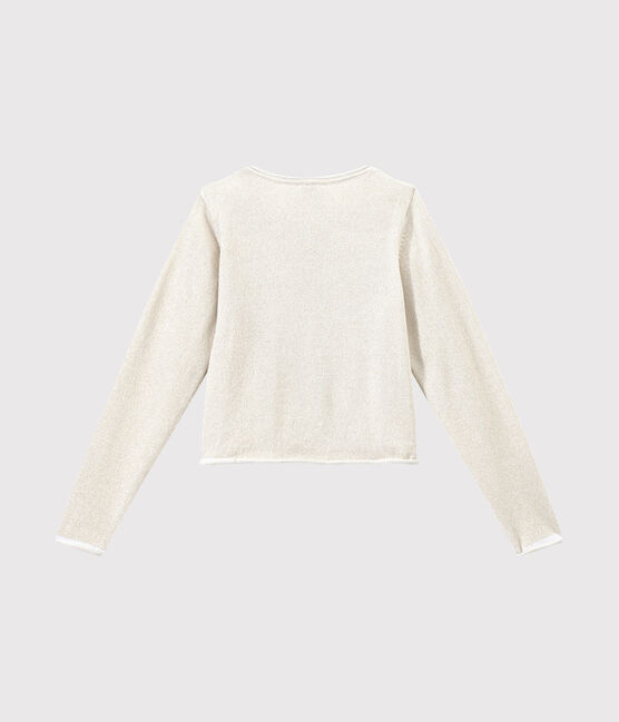 Cardigan bambina da cerimonia bianco ECUME/marrone EM DORE