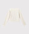 Cardigan bambina da cerimonia bianco ECUME/marrone EM DORE