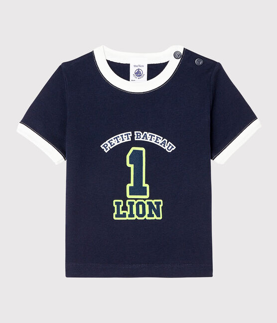 T-shirt maniche corte bebè maschio blu SMOKING