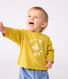 T-shirt a maniche lunghe in cotone con motivo gatto neonato