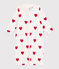 Tutina e sacco nanna in cotone con colletto a cuori rossi neonato bianco MARSHMALLOW/rosso TERKUIT