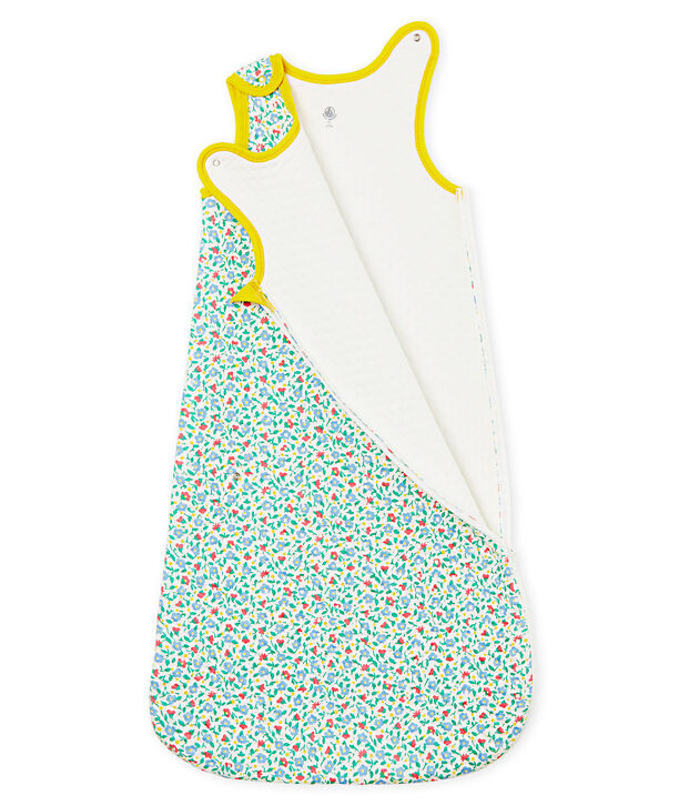 Sacco nanna compatto bambina in tubique bianco/multicolore