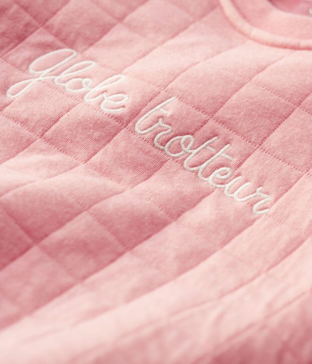 Abito trapuntato biologico beb&egrave;. rosa