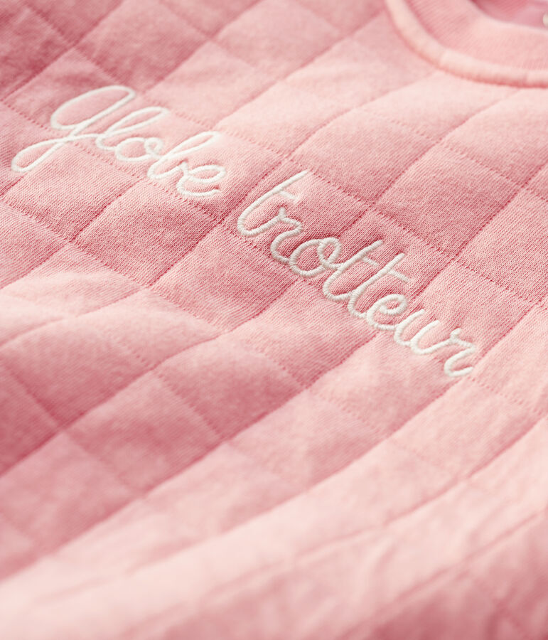 Abito trapuntato biologico beb&egrave;. rosa